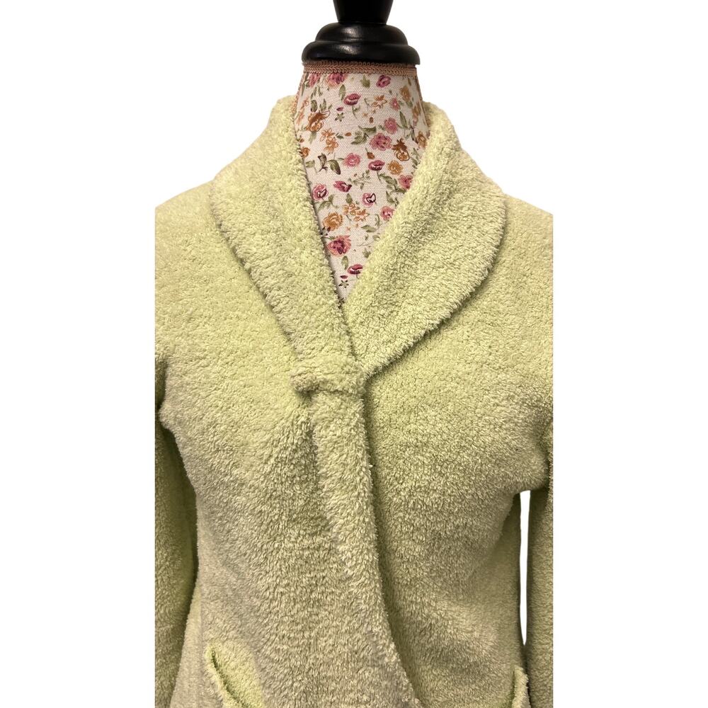 🧥 Soft Surroundings Sherpa Jacket US M Cozy Plush Cardigan Cottagecore - Picture 2 of 4